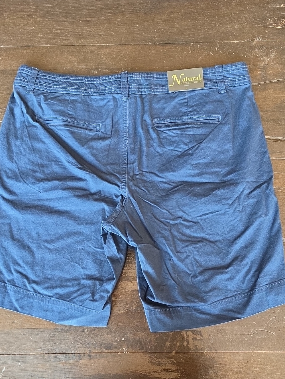 (12) Natural Reflections Blue Flat-Front Casual Shorts Light Breathable Summer